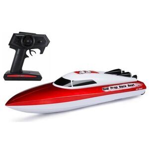 Open Box - New Bright -  RC 20" Dual Propeller Speed Boat Red
